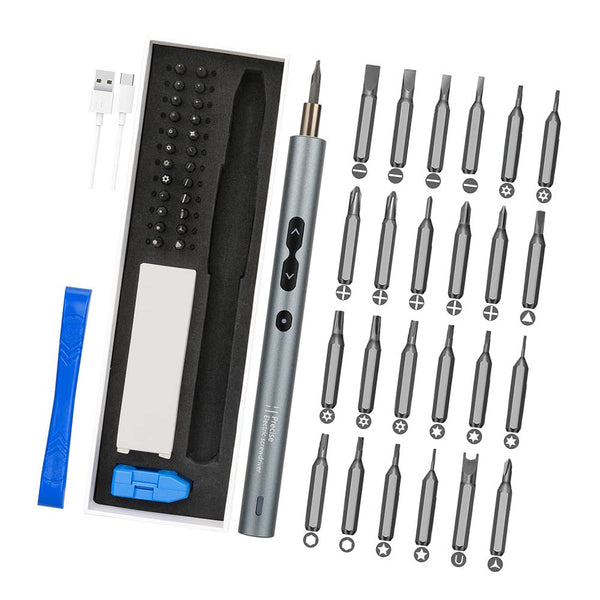 Electric 62-in-1, 48 Precision Bits Mini Screwdriver Set USB Rechargeable Portable Cordless Magnetizer with LED Working Lights for Phone, Camera, Board Components, Watches, Toys, Laptops Handy Repair Tool Set