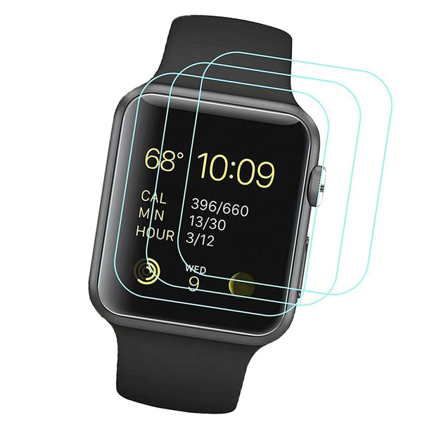 Compatible for Apple Watch Tempered Glass Screen Protector 38mm 40mm 42mm 44mm of Series 6/SE/5/4/3/2/1, 9D Hardness, Anti-scratch, Anti-fingerprint, Anti-bubble, Easy Installation